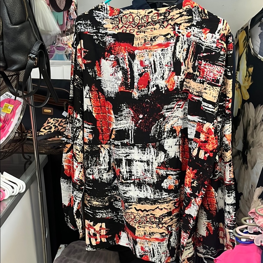 2 Abstract Print Women's Tops by Coofandy - Picture 5 of 9